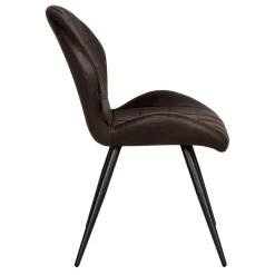 Microfaser Küchenstuhl in Anthrazit - Crocodile (2er Set)