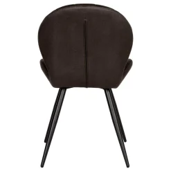 Microfaser Küchenstuhl in Anthrazit - Crocodile (2er Set)