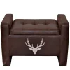 Microfaser Polsterbank mit Hirsch Kopf - Miley