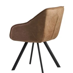 Microfaser Polsterstuhl in Beige - Pacifigo