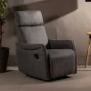 Microfaser TV Relaxsessel in Dunkelgrau - Vergoma