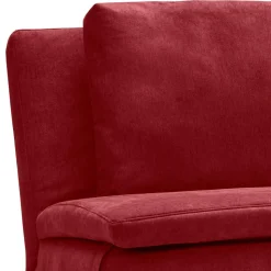 Microvelours Bettcouch in Dunkelrot - Java