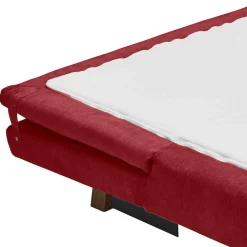 Microvelours Bettcouch in Dunkelrot - Java