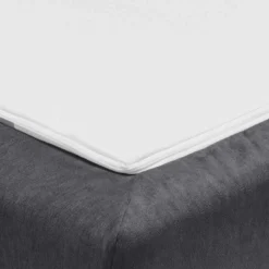 Microvelours Schlafsofa in Blaugrau - Glory