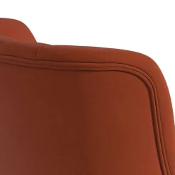 Mid Century Polstersessel in Ziegelrot und Natur - Elhan