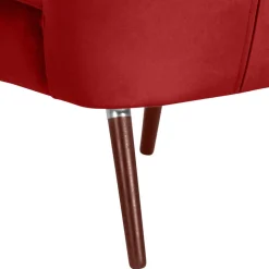 Mid Century Sessel in Ziegelrot Samtvelours - Klimaca