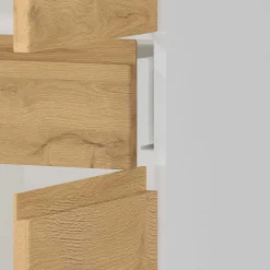 Midi-Schrank in Wildeiche & Weiß - Aspariavo