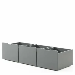 Mini Hochbett mit Absturzsicherung in Grau - Joina