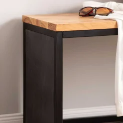 Minimalistische Bank aus Akazie Massivholz - Zyrafete