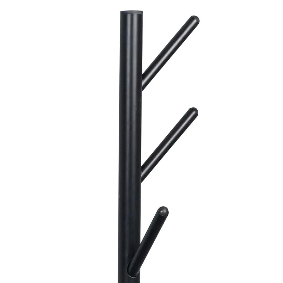 Minimalistische Garderobe in Schwarz mit Glasablage - Jenver