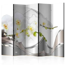Mobile Trennwand mit weißen Orchideen - Valentino