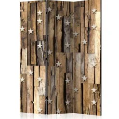 Mobiler Design Paravent Holz & Sterne - Dalicia