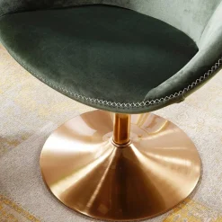 Modern Art Deco Sessel in Dunkelgrün - Rigorosa