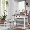 Modern Country Frisiertisch Set zweifarbig - Mirandesca (dreiteilig)