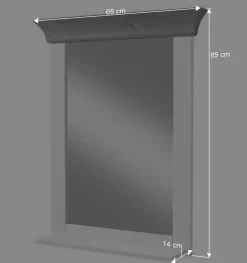 Modern Country Frisiertisch Set zweifarbig - Mirandesca (dreiteilig)