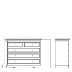 Modern Country Kommode zweifarbig - Vitablo