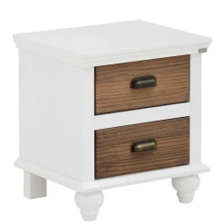 Modern Country Nachtkommode in Weiß - Yakos