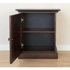 Modern Country Nachtschrank in Dunkelbraun - Nauizia