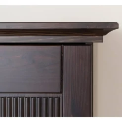 Modern Country Nachtschrank in Dunkelbraun - Nauizia