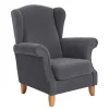 Modern Country Ohrensessel in Anthrazit - Anram