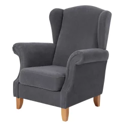 Modern Country Ohrensessel in Anthrazit - Anram
