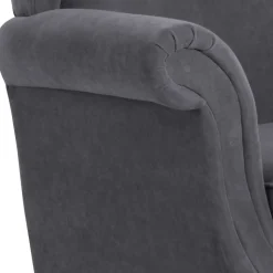Modern Country Ohrensessel in Anthrazit - Anram