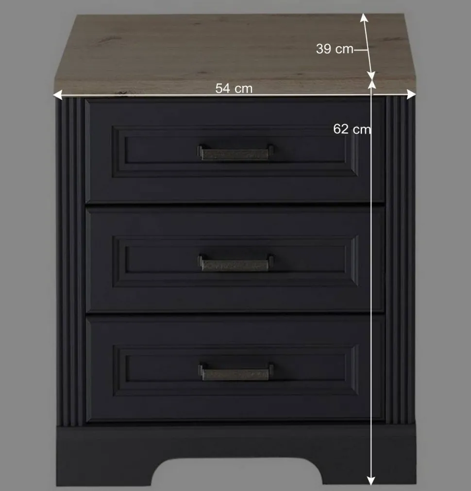 Modern Country Rollcontainer 54x62x39 cm - Joe