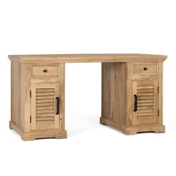 Modern Country Schreibtisch mit Lamellentüren - Muray
