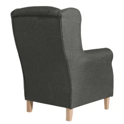 Modern Country Sessel in Anthrazit mit Buche Natur - Mediteranos