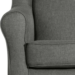 Modern Country Sessel in Anthrazit mit Buche Natur - Mediteranos