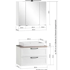 Modern Country Waschplatz Set - Trioto (dreiteilig)