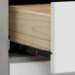 Moderne Anrichte mit Regal in Weiß & Grau - Lurgeno