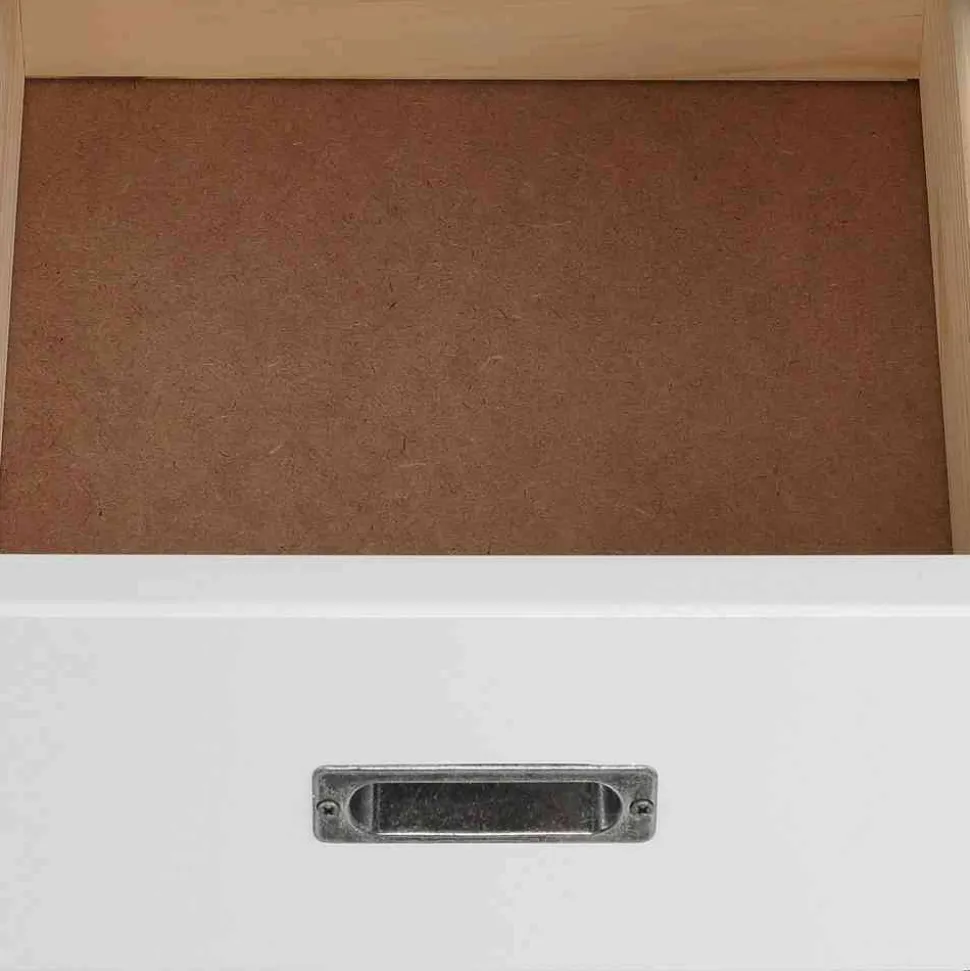 Moderne Anrichte mit Regal in Weiß & Grau - Lurgeno