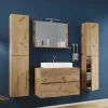 Moderne Badmöbel im Holzlook - Toulon (vierteilig)