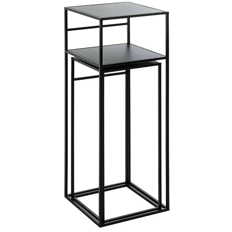 Moderne Blumensäulen in Schwarz - Foahala (zweiteilig)