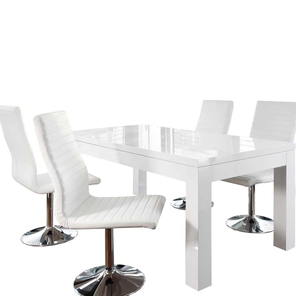 Moderne Essgruppe mit 4 Drehstühlen - Baiamare (fünfteilig)