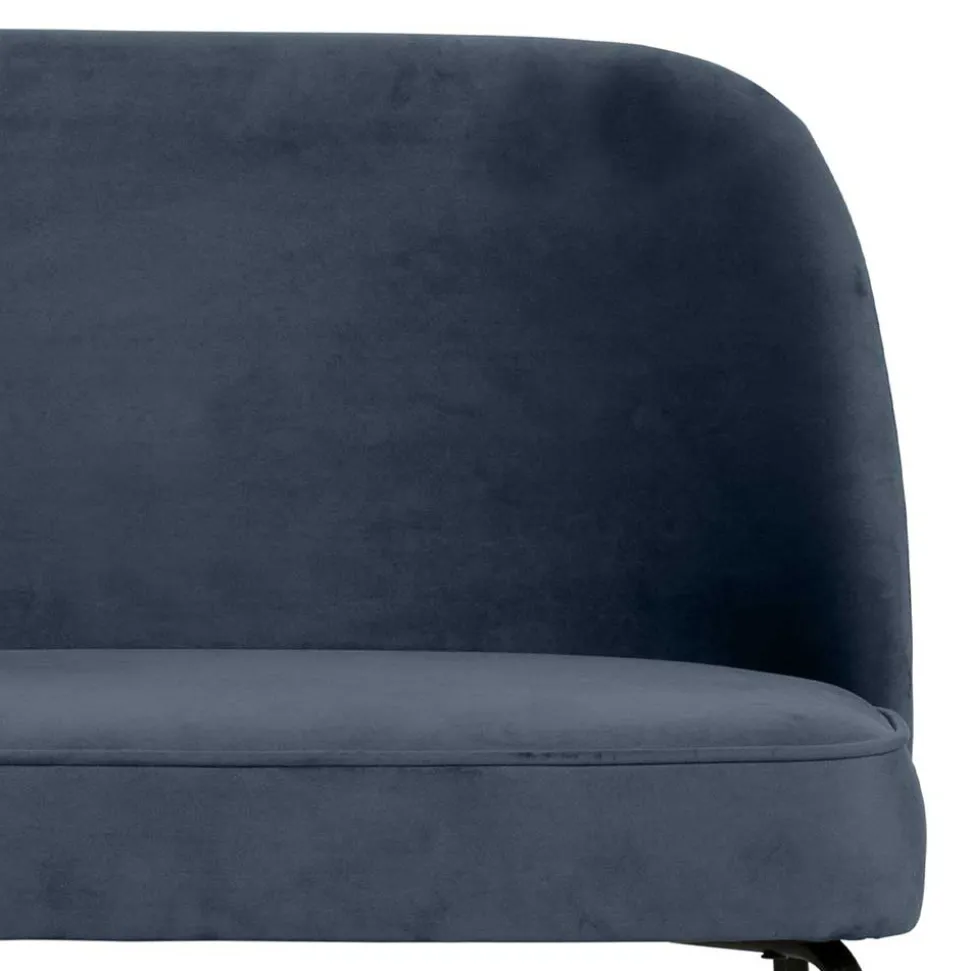 Moderne Esszimmerbank in Petrol Samt - Plicardo