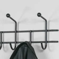 Moderne Hakenleiste Garderobe in Schwarz - Winnington