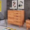 Moderne Holzkommode aus Kernbuche massiv - Junola
