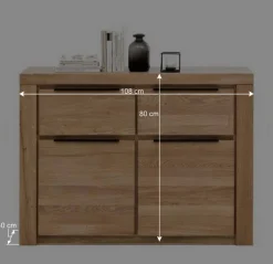 Moderne Kommode in Eiche teilmassiv - Nelenia