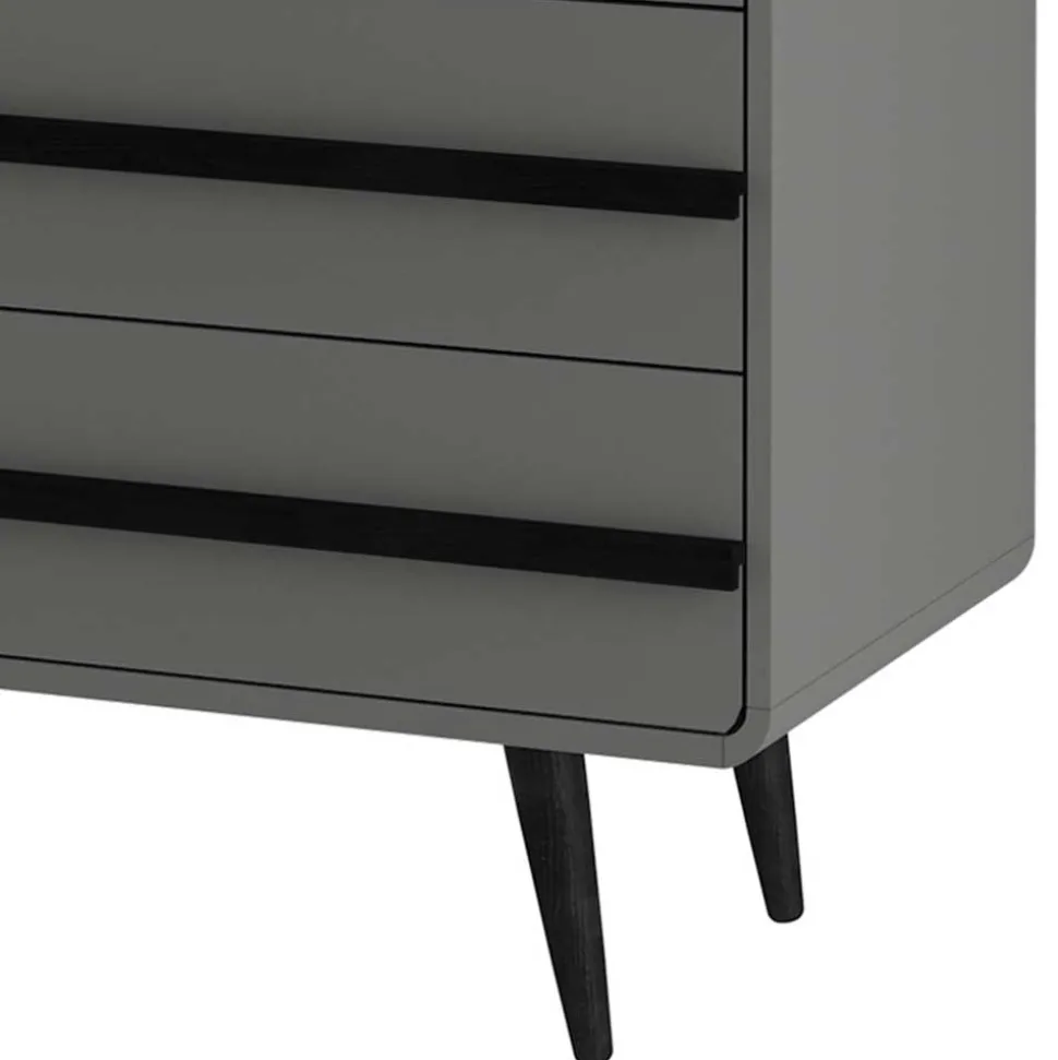 Moderne Kommode in Grau mit Schwarz - Pavias