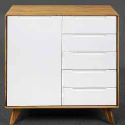 Moderne Kommode mit fünf Schubladen & Tür - Diesta I