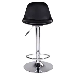 Moderne Kunstleder Barstühle in Schwarz - Ekino (2er Set)