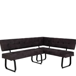 Moderne Microfaser Eckbank mit Bügelgestell - Elfetes