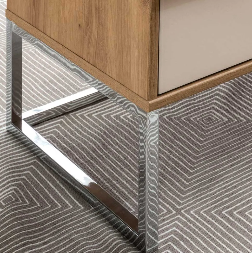 Moderne Schlafzimmerbank mit Kunstleder Beige - Crascanu