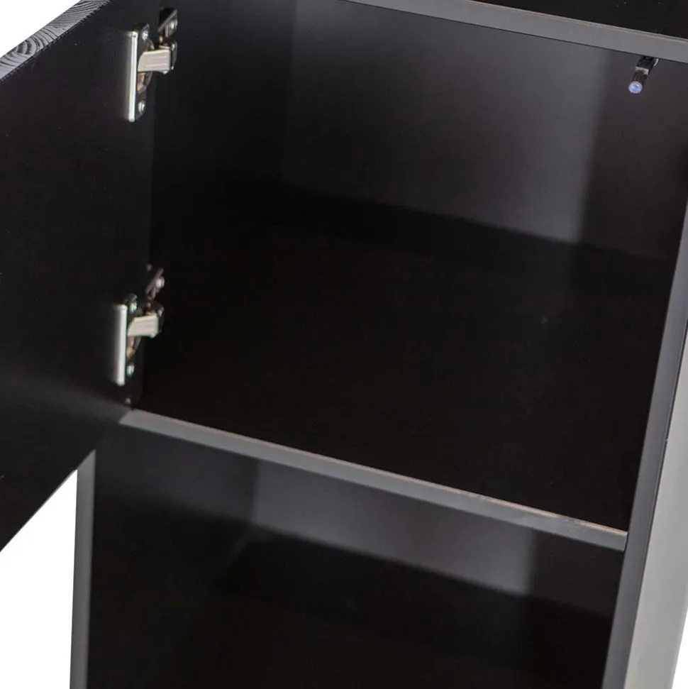 Moderne Schrankwand in Schwarz - Niwidus (fünfteilig)