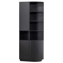 Moderne Schrankwand in Schwarz - Niwidus (fünfteilig)