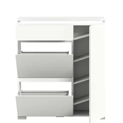 Moderne Schuh-Kombikommode in Weiß - Dany