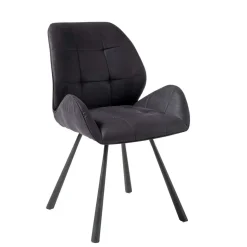 Moderne Stühle in Grau Schwarz - Plovema (2er Set)