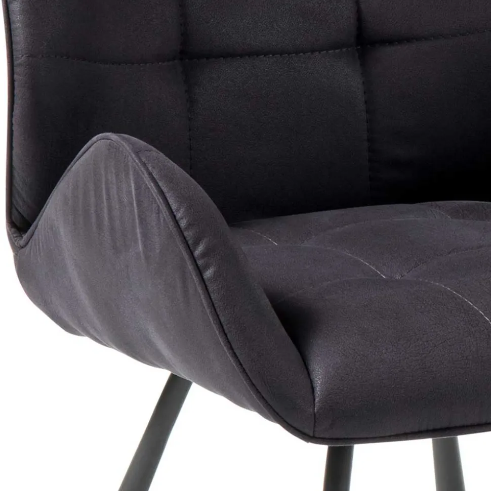 Moderne Stühle in Grau Schwarz - Plovema (2er Set)